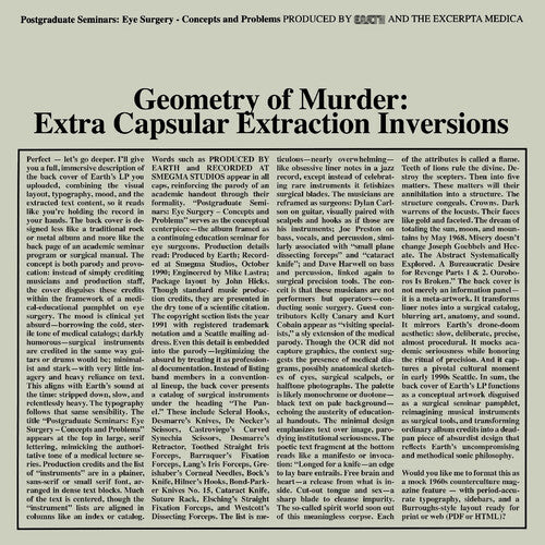 Earth X Black Noi$E - Geometry of Murder: Extra Capsular Extraction Inversions ( CRYSTAL CLEAR VINYL )