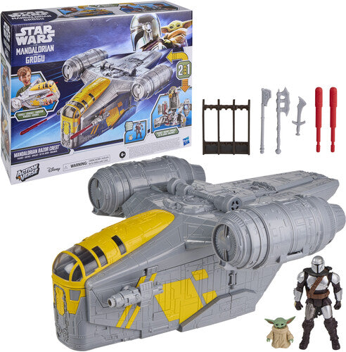 Star Wars: The Mandalorian & Grogu - ActionVerse - Razor Crest 2-in-1 Vehicle Playset