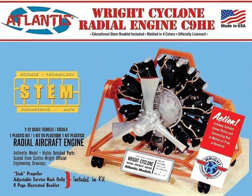 Wright Cyclone Radial Aircraft Engine C9HE (STEM) 1/12 Scale Model Kit