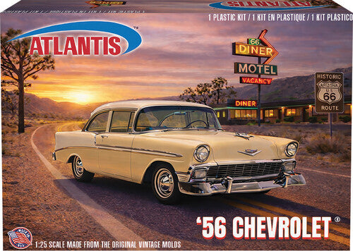 U.S. Route 66 - 1956 Chevrolet 283 V-8 1/25 Scale Model Kit