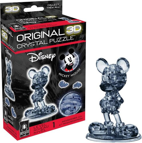 BEPUZZLED - Disney - Mickey Mouse (black) 3D Crystal puzzle