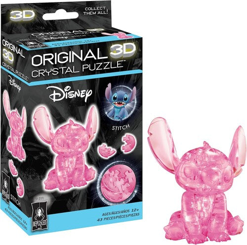 BEPUZZLED - Disney - Stitch (pink) 3D Crystal puzzle