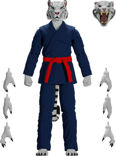 Jiu Jitsu Combat Creatures - Taj The White Tiger Action Figure - Navy Gi