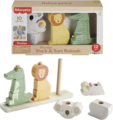 Fisher Price Wooden Stack & Sort Animals
