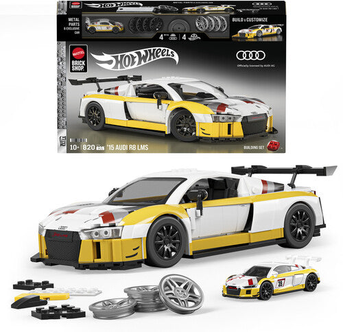 Mattel Brick Shop Mattel Brick Shop Hot Wheels ‘15 Audi R8 LMS, 820 Piece Collectible Building Toy Set