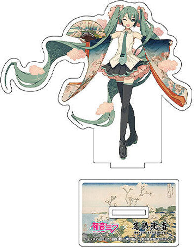 Hatsune Miku x Katsushika Hokusai iXima - Die-Cut Acrylic Stand - Shinagawa Gotenyama on the Tokaido