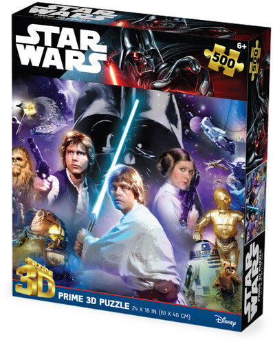 Star Wars Original Triology Cast 500pc 24x18 in 3D Lenticular Puzzle