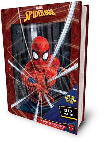 Marvel Spider-Man Shooting Webs 300pc 18x12 in 3D Lenticular Puzzle in a Tin Book