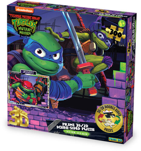 Teenage Mutant Ninja Turtle Wall Breakers 300pc 24x18 in 3D/2D Double-Sided Puzzle (TMNT)