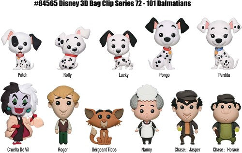 101 Dalmations - Series 72 3D Foam Bag Clip 24pc Blind Bag PDQ