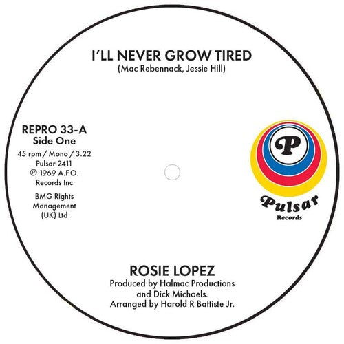 Rosie Lopez - I'll Never Grow Tired / Too Hot To Hold