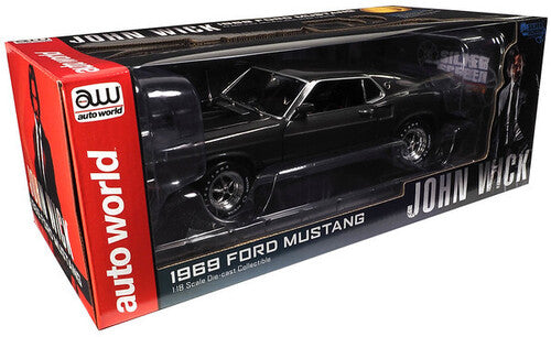 Auto World 1969 Ford Mustang John Wick - Hitman Grey 1/18 Scale Diecast