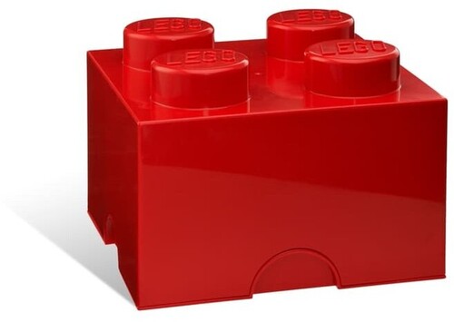 LEGO Storage Brick with 4 Knobs Felt, Red