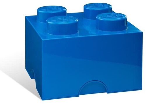 LEGO Storage Brick with 4 Knobs Felt, Blue