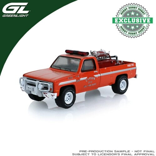 1:64 1982 Chevrolet C20 Custom Deluxe Brush Fire Truck - Carson Volunteer Fire Department Die-Cast Car