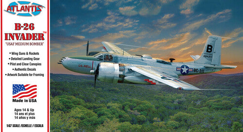 B-26 Invader Medium Bomber United States Air Force (USAF) 1:67 Scale Model Kit