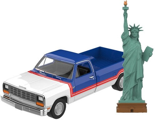 1:64 1981 Dodge Ram Die-Cast Truck with Big Statue of Liberty Figurine America 250 Edition