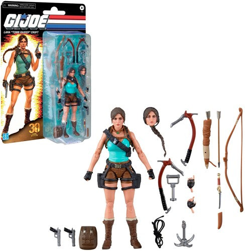 G.I. Joe x  Tomb Raider - Classified Series: Retro Cardback - Lara Croft Action Figure