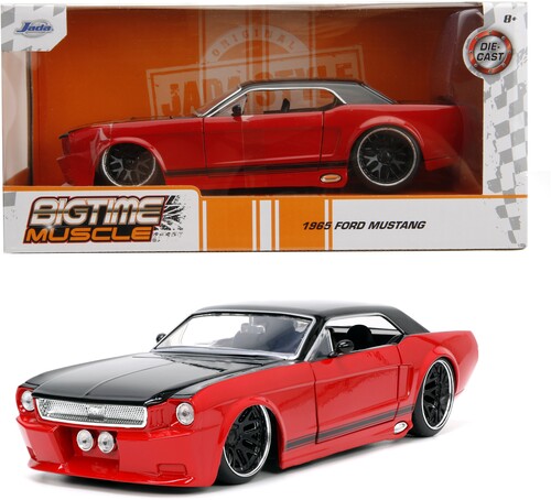 Big Time Muscle - 1:24 1965 Ford Mustang Red:Black Die-Cast Car