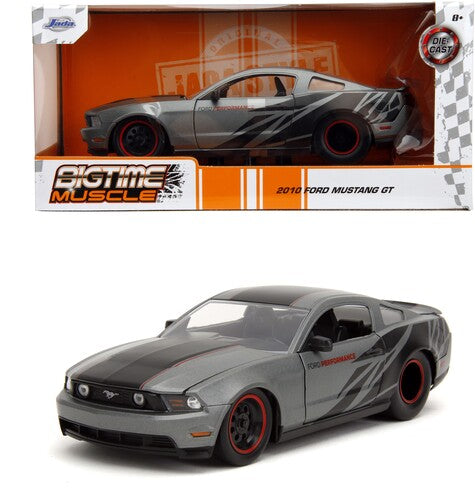 Big Time Muscle - 1:24 2010 Ford Mustang GT Charcoal Grey Die-Cast Car