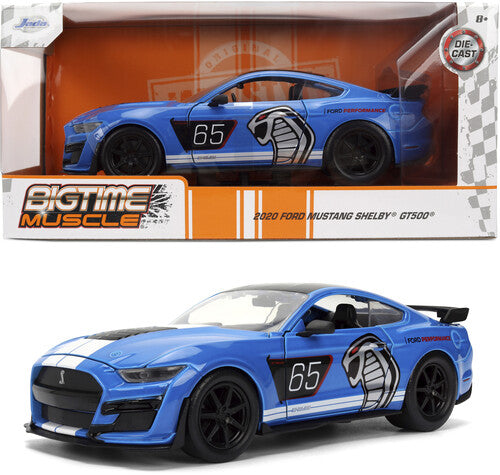 Big Time Muscle - 1:24 2020 Mustang Shelby GT 500 Glossy Blue Die-Cast Car