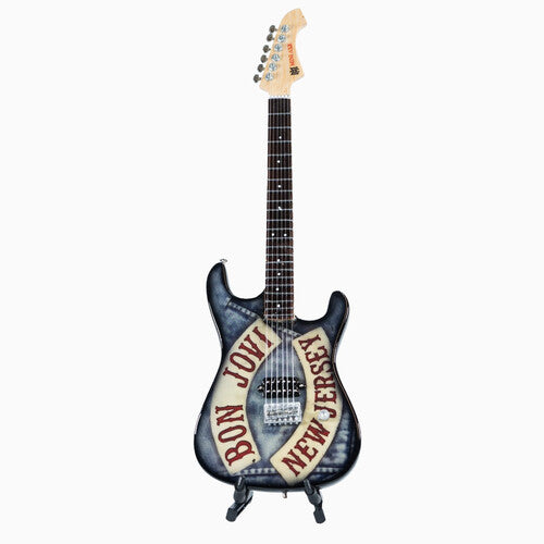 The Mini Axe - Bon Jovi - Denim/New Jersey - Mini Guitar Replica Collectible