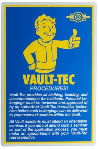 Fallout - Metal Sign - Procedures