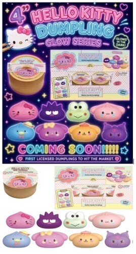 Hello Kitty Squishy Glow In the Dark Dumpling blind box 24ct PDQ