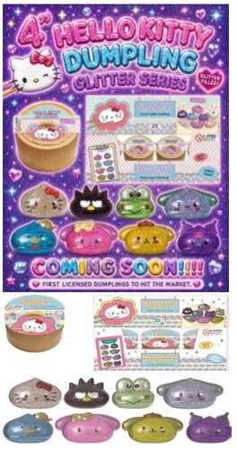 Hello Kitty Squishy Glitter Dumpling blind box 24ct PDQ