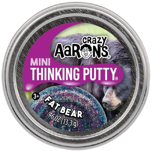 Crazy Aaron's Mini Thinking Putty Fat Bear 2'' Tin