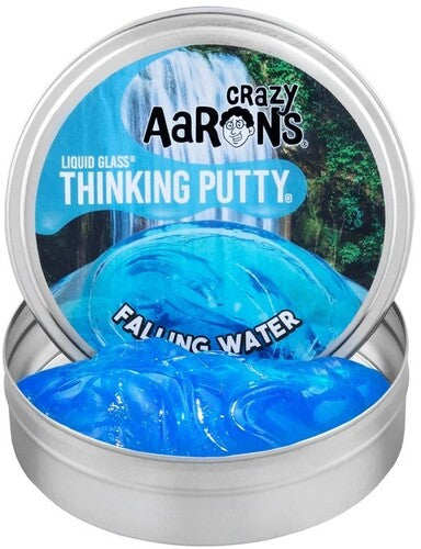 Crazy Aaron's Thinking Putty Liquid Glass Falling Water, 4'' Full Size Tin