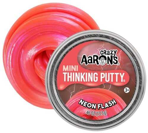 Crazy Aaron's Mini Thinking Putty Neon Flash, Mini 2'' Tin