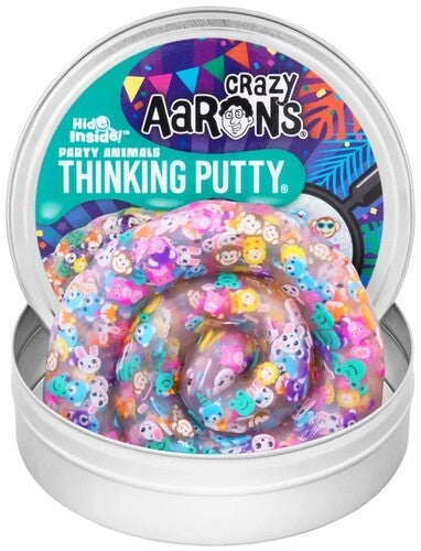 Crazy Aaron's Thinking Putty Party Animals, 4'' Full Size Tin