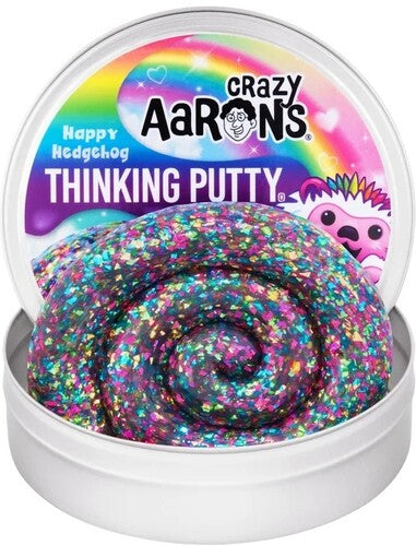 Crazy Aaron's Thinking Putty Happy Hedgehog, 4'' Full Size Tin