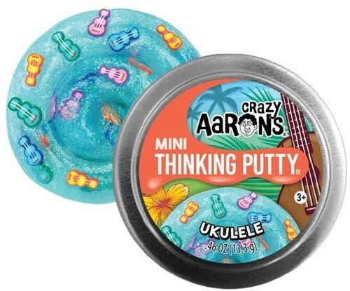 Crazy Aaron's Mini Thinking Putty Ukulele, Mini 2'' Tin