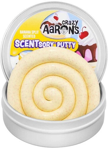 Crazy Aaron's SCENTsory Thinking Putty Banana Split, 2.75'' Tin