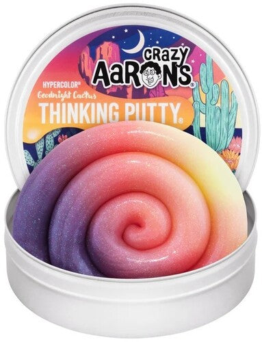 Crazy Aaron's Thinking Putty Goodnight Cactus, 4'' Full Size Tin