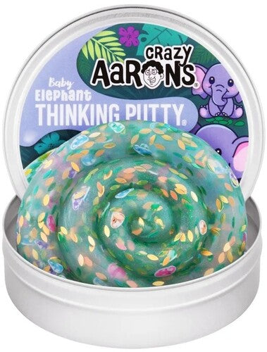 Crazy Aaron's Thinking Putty Baby Elephant, 4'' Full Size Tin