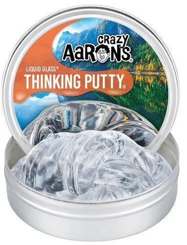 Crazy Aaron's Thinking Putty Liquid Glass, 4'' Full Size Tin