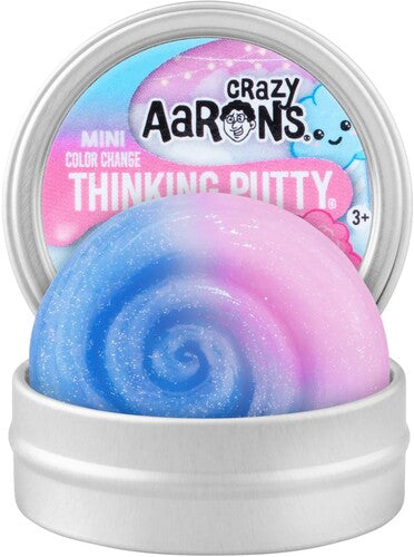 Crazy Aaron's Mini Thinking Putty Color Change Cotton Candy, Mini 2'' Tin