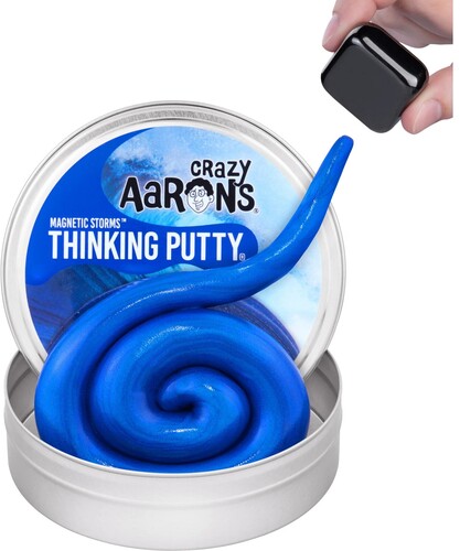 Crazy Aaron's Magnetic Storms Thinking Putty Tidal Wave, 4'' Full Size Tin