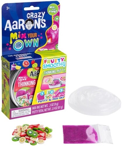 Crazy Aaron's Thinking Putty Fruity Smoothy Mix It, 4'' Full Size Tin