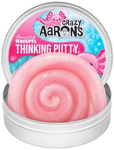 Crazy Aaron's Thinking Putty Amazing Axolotl, 4'' Full Size Tin
