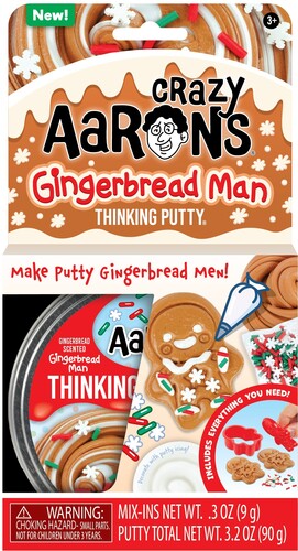 Crazy Aaron's Thinking Putty Mixed by Me Gingerbread Man