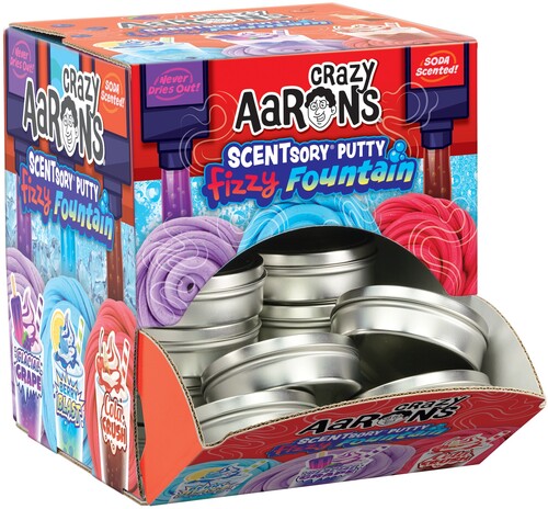 Crazy Aaron's SCENTsory Thinking Putty Fizzy Fountain 2.75'' Tin 30-Piece PDQ