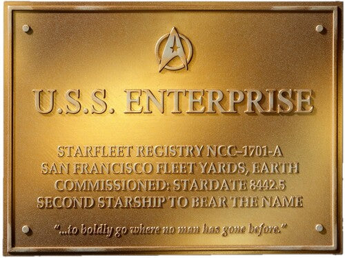 Star Trek: The Next Generation - Resin Dedication Plaque - U.S.S. Enterprise NCC 1701-A (Full Size)