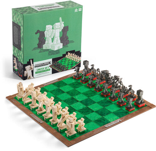 Minecraft Chess Set - Overworld Characters vs Dark Hostile Mob