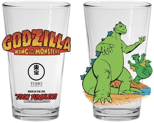 Toon Tumblers Godzilla Animated Godzooki 16oz Pint Glass