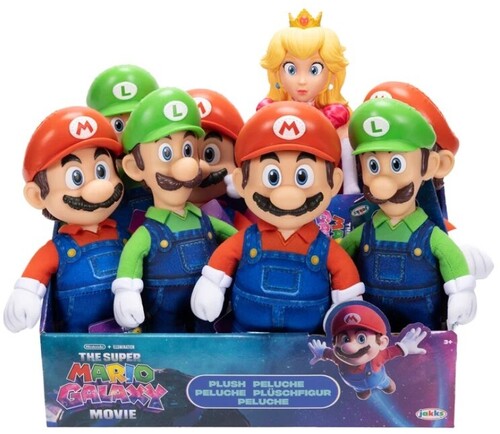 Super Mario Galaxy movie Basic Roto Plush 8ct wave 2 assortment
