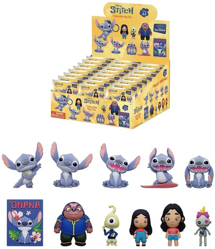 Disney Lilo & Stitch 3d Foam Bag Clip S63 24ct Pdq